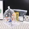 Bolsas transparentes con cordón y estampado de margaritas, adecuadas para empaques para llevar, repostería, como bolsas para pasteles o bolsas de compras de mano.