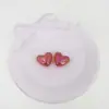 Cuentas Acrílicas AB Electroplateadas Coloridas Agujero Recto Forma de Corazón Cuentas para DIY Cadena de Teléfono Pulsera Pendientes Accesorios de Joyería