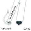 Collar colgante de acero de titanio con forma de corazón de melocotón y diamantes de moda japonesa y coreana, cadena de clavícula, regalo de cumpleaños
