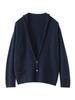 Preguiçoso estilo cashmere cardigan mulheres outono e inverno exterior vestir quente cor sólida manga comprida top solto emagrecimento malha coat moda