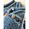 Chaleco de Mezclilla Estilo Tweed Exquisitamente Elaborado, Chaleco sin Mangas, Moda Femenina Otoño 2026, Chaleco Exterior