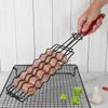 Clip de salsicha ferro forjado ferramenta multifuncional para churrasco clip de rede para churrasco de linguiça de presunto clip anti-queimadura para churrasco de acampamento ao ar livre