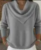 En Stock Comercio Exterior Transfronterizo Amazon Moda Cuello en V Tejido Waffle 2025 Otoño/Invierno Nuevo Color Sólido Suéter Holgado