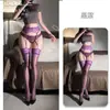 Novas Meias de Renda Francesa Acima do Joelho Shuoyao Sexy Ultra Finas Sexy Puro Desejo Meias-Liga Peça Única para Mulheres A285