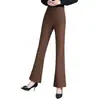 Pantalones de Cintura Alta Micro-Campana para Mujer Primavera y Otoño Nuevo Estilo Otoño 2026 Elásticos Caídos Pequeños Adelgazantes Casuales