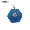 Wt-P2043 Colgante Geométrico Hexagonal de Piedras Preciosas de Colores e Circonitas Pequeñas Incrustadas Accesorios de Joyería al por Mayor