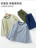 Conjunto de Pijama de Coral de Terciopelo para Niños Niños y Niñas Conjunto de Ropa para el Hogar Pijama de Suéter Ropa para el Hogar Invierno para Mujer Súper Grueso