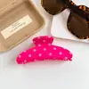 2026 Nuevo Pinza Grande para el Cabello Color Macarrón con Puntos Estilo Chica Dulce Pinza para el Peinado Recogido Pinza de Tiburón Agarrador de Cabello