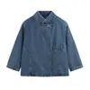 Estilo Europeo y Americano Transfronterizo Z Nueva Moda 2026 Blazer Corto de Mezclilla para Mujer 4001058 Jeans 4001059
