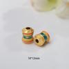 Ouro Areia Esmalte Azul Queimado Pequeno Pingente de Cadeado DIY Corda de Mão Tecida à Mão Acessórios Pulseira Acessórios Método Antigo Contas