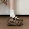 Sapatos Mary Jane franceses estilo balé para aumentar a altura com laço para mulheres, novo modelo de verão, bico quadrado, sapatos slip-on retrô preguiçosos