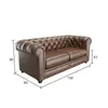 Sofá estilo bar de cigarros americano, sillón doble de tigre para lounge de restaurante occidental, mesa y sillas de bar de whisky vintage