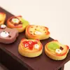 Dibujo Animado Oso Conejo Lindo Juguete de Comida en Miniatura Mini Rebanadas de Pan Artificial Pegamento de Crema Accesorios Hechos a Mano para Casa de Muñecas DIY