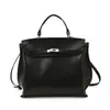 Bolso Tote Retro Platino de Moda Exquisito Versátil Portátil Tipo Kelly Nuevo 2026 Bolso de Hombro Cruzado Único