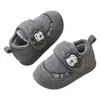 Zapatos para Niños Babudou 2025 Nuevos Botas de Nieve para Niños Pequeños de Invierno Zapatos de Algodón Simples Antideslizantes de Suela Gruesa para Interiores y Hogar