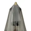 Véu de Noiva Transparente Camada Única de Cristal Coreano Liso Alta Definição Casamento Noiva Casamento Toque de Luxo Véu para Fotografia de Estúdio Peça Única