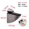 Clip de Vidrio Clip Boca de Pez Clip de Vidrio Ajustable Soporte de Laminado de Partición Herrajes para Laminado de Vidrio Templado 158 Grande Plata Brillante