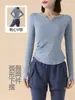 Nuevo Conjunto de Yoga de Manga Larga con Cintura Delgada para Mujer, Falda-Pantalón Falsa de Dos Piezas, Anti-Exposición, Ropa Deportiva para Pilates, Fitness, Running