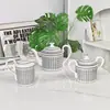 Juego de Café para Carruaje Gris Caballo Aijia 15 Piezas Hueso de China Europeo Juego de Té de la Tarde Lujo Ligero Retro Venta al por Mayor