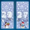 Pegatinas de Navidad Copos de Nieve Muñeco de Nieve Pegatinas Electrostáticas Decoración de Escena para Ventana de Centro Comercial Papá Noel Renos Pegatinas de Vidrio
