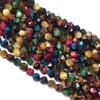 Colorido Cuentas de Piedra Ojo de Tigre Corte Azul Verde Rosa Rojo Piedra Ojo de Tigre Pulsera Collar Hecho a Mano Accesorios de Joyería DIY