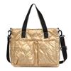 Bolso de Algodón Nuevo Otoño e Invierno 2024 Transfronterizo Bordado Algodón Espacial Bolso Cruzado Moda Bolso Brillante para Mujer Bolso de Mano Casual