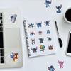 50 pegatinas de dibujos animados lindos de puntada puntada puntada azul papelería pegatinas para patineta equipaje venta al por mayor