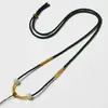 Lanyard para Colgante de Cuentas de Jade Tejido a Mano Colgante de Jade Esmeralda Collar de Estilo Fino de Alta Calidad Cordón para Colgante de Joyería DIY Venta al por Mayor