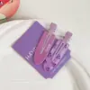 Pinza para el pelo azul de lunares con lazo estilo coreano para mujer, nuevo modelo 2026, pinza lateral para flequillo y mechones, accesorio para el cabello