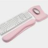 Set de Soporte para Muñecas de Espuma Viscoelástica para Mouse Pad y Teclado, Almohadilla para Muñecas Mecánica para Escritorio de Computadora, Antideslizante, Escritorio de Oficina