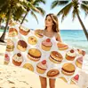 Nueva Toalla de Playa de Microfibra Estampada con Diseños Personalizables, Exportación Transfronteriza de Poliéster-Nailon Toalla de Baño Grande