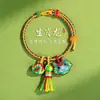 Pulsera de Cuerda Colorida del Festival del Bote del Dragón con Ajenjo, Colgante de Bolsita de los Doce Signos del Zodíaco, Pulsera Tejida a Mano de Zongzi para Niños y Adultos