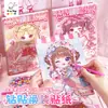 Pegatinas de Diamante Oso Kaba Pegatinas de Disfraz Serie Princesa Infantil Pegatinas de Maquillaje Sin Cortar Dibujos Animados Infantiles Educativas DIY