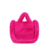Outono de 2026 Novo Estilo Bolsa de Mão Fofa de Ombro Único Bolsa Tote Transversal Peluda da Moda para Mulheres Bolsa de Pelúcia Texturizada Casual