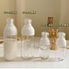 Sub-botella tipo push portátil para viaje, muestra de maquillaje, botella de spray hidratante, botella de emulsión al vacío, botella regadera para alcohol