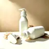 Botella Cuadrada de HDPE para Loción Champú Gel de Ducha Loción Corporal Botella de Gel Hidroalcohólico 300ml Botella Vacía de Plástico Recargable
