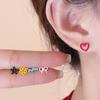 Aretes de Línea con Pintura en Aerosol Color Macaron para Hueso de la Oreja, Uña, Dulces, Lindos, Combinables, Acero Titanio 316L para Perforaciones de Oreja