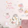 Balões de Desenho Animado Nuvens Gatinho Fofo Adesivos de Parede Autoadesivos Estilo Menina Ins Decoração de Quarto Adesivos BR1058F