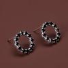 Pendientes de Círculo con Pedrería de Corea del Sur Accesorios Versátiles Joyería Transfronteriza Pendientes de Joyería para Mujer Fábrica Simple Nueva Fuente Perla