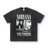 Camiseta Retro Americana Masculina de Manga Curta Verão Cruzamento de Fronteiras Nova Algodão Pesado Marca de Moda Roupas de Meia-manga para Meninos Roupas de Verão