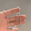 Pulsera Nueva de Verano Dopamina Colorida Brillante Bombilla Pequeña Nicho Alto Valor Dulce Collar de Perlas de Cristal para Mujer