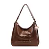 Bolso de Hombro Plisado Retro para Mujer 2026 Nuevo Bolso Tote de Gran Capacidad Bolso Cruzado de Cuero Suave de Alta Gama para el Trabajo