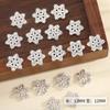 Nuevo Copo de Nieve Navideño Transfronterizo Metal Diamante Joyería Manicura Uñas Hueco Diamante Completo Manicura Uña Usable Joyería de Diamantes