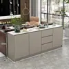 Gabinete Moderno Minimalista para Respaldo de Sofá, Gabinete de Almacenamiento Divisor para Sala de Estar, Aparador de Pizarra de Lujo Ligero, Gabinete de Té de Pared para el Hogar