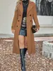 Abrigo de Lana Elegante de Doble Botonadura con Mangas Largas para Mujer 2026, Gabardina Cálida, Chaqueta Cortavientos, Cárdigan para Invierno