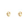 Cobre banhado a ouro micro-incrustado zircão orelha osso borda fivela borboleta roxo rosa europeu e americano comércio exterior transfronteiriço piercing brincos earbuckle