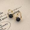 Pendientes de diseño de nicho con forma de frijol rojo enamorado para mujer, elegantes y combinables con todo, de Corea del Sur, con exquisitas perlas, para mujer.