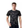 Camiseta de camuflaje para deportes al aire libre, manga corta, para entrenamiento y ejercicio al aire libre, transpirable y de secado rápido.