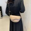 Bolso tipo Silla Bordado Rombo para Mujer 2024 Nuevo de Moda Elegante Bolso de Hombro Simple Casual Texturizado Bolso Cruzado