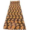 Tecido de Renda em Malha Solúvel em Água Bordado Floral Colorido Transfronteiriço Vestido de Casamento Africano Tissu